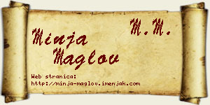 Minja Maglov vizit kartica